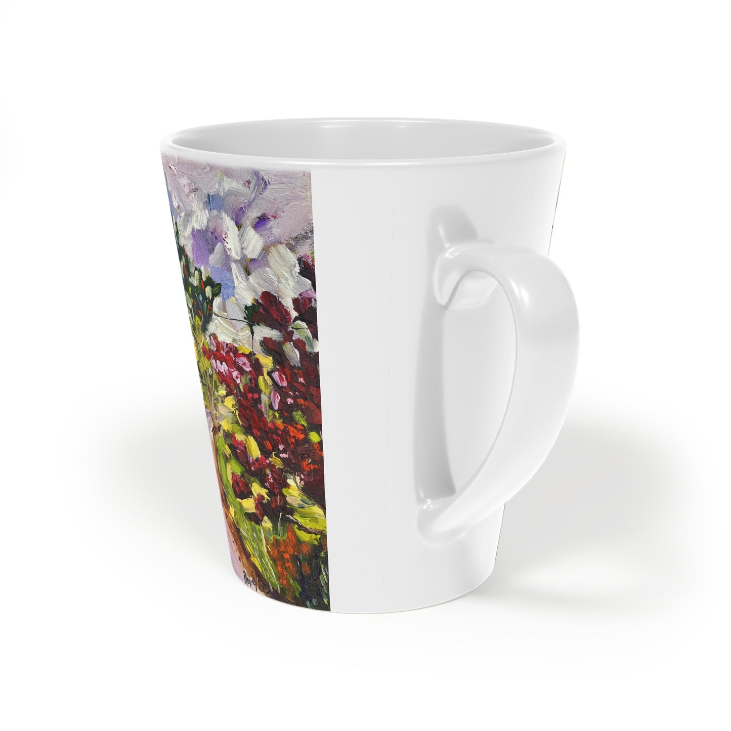 Latte Mug, 12oz-Dreamy Walk in Churchill-Cotswolds