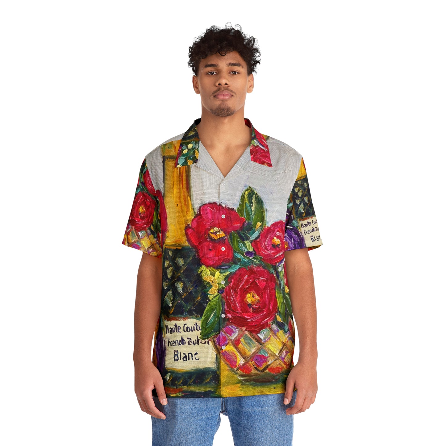 Men's Hawaiian Shirt- French Bubbles