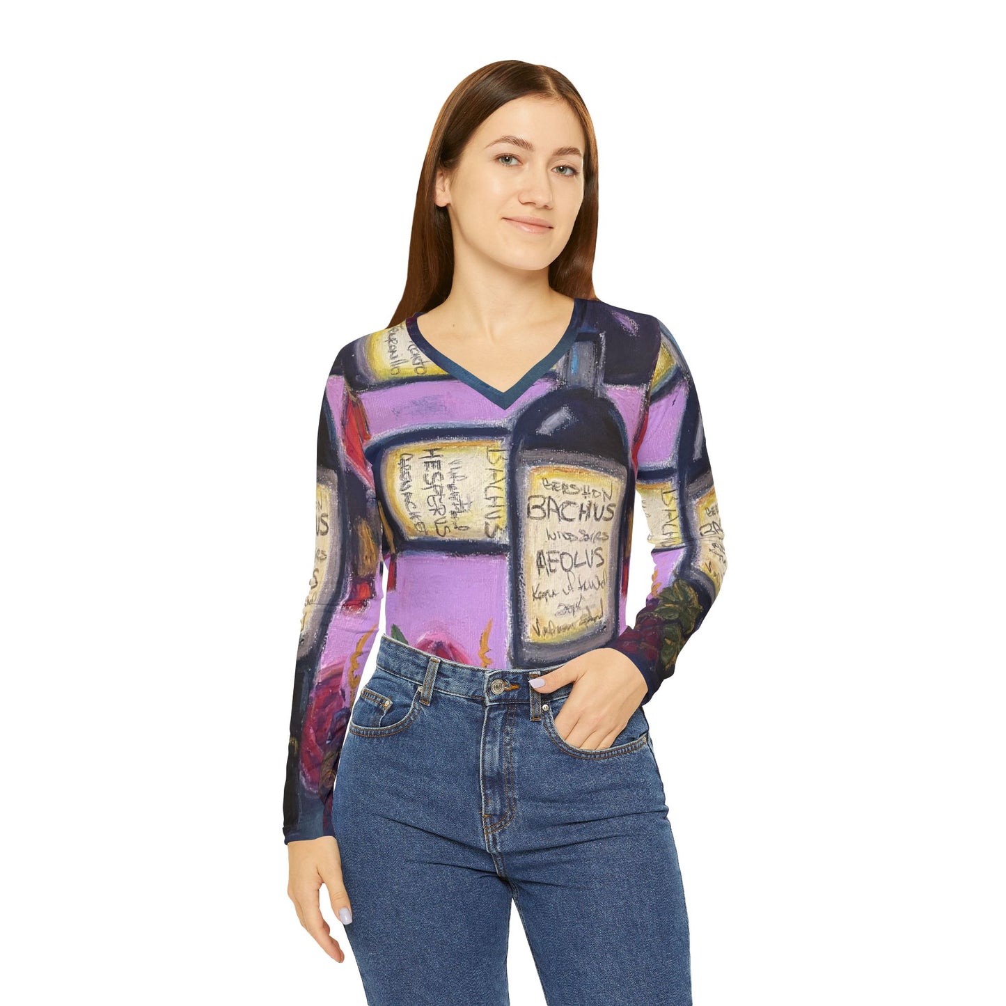 Long Sleeve Shirt-Bachus Reserves GBV- V-neck Women's