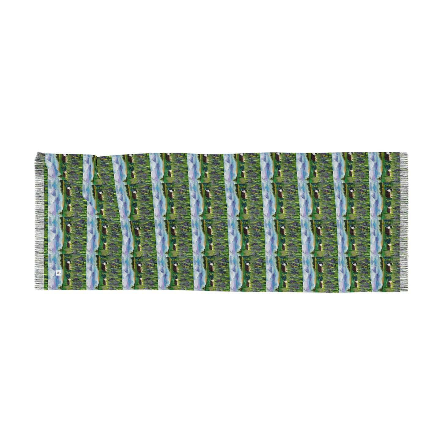 Colorful Scarf — Artistic Lightweight Neck Wrap- Cotswolds Lavender