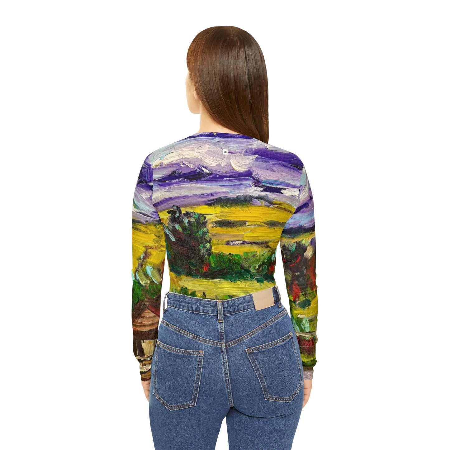 Women's Long Sleeve V-neck Shirt -Solitude in Churchill-Cotswolds