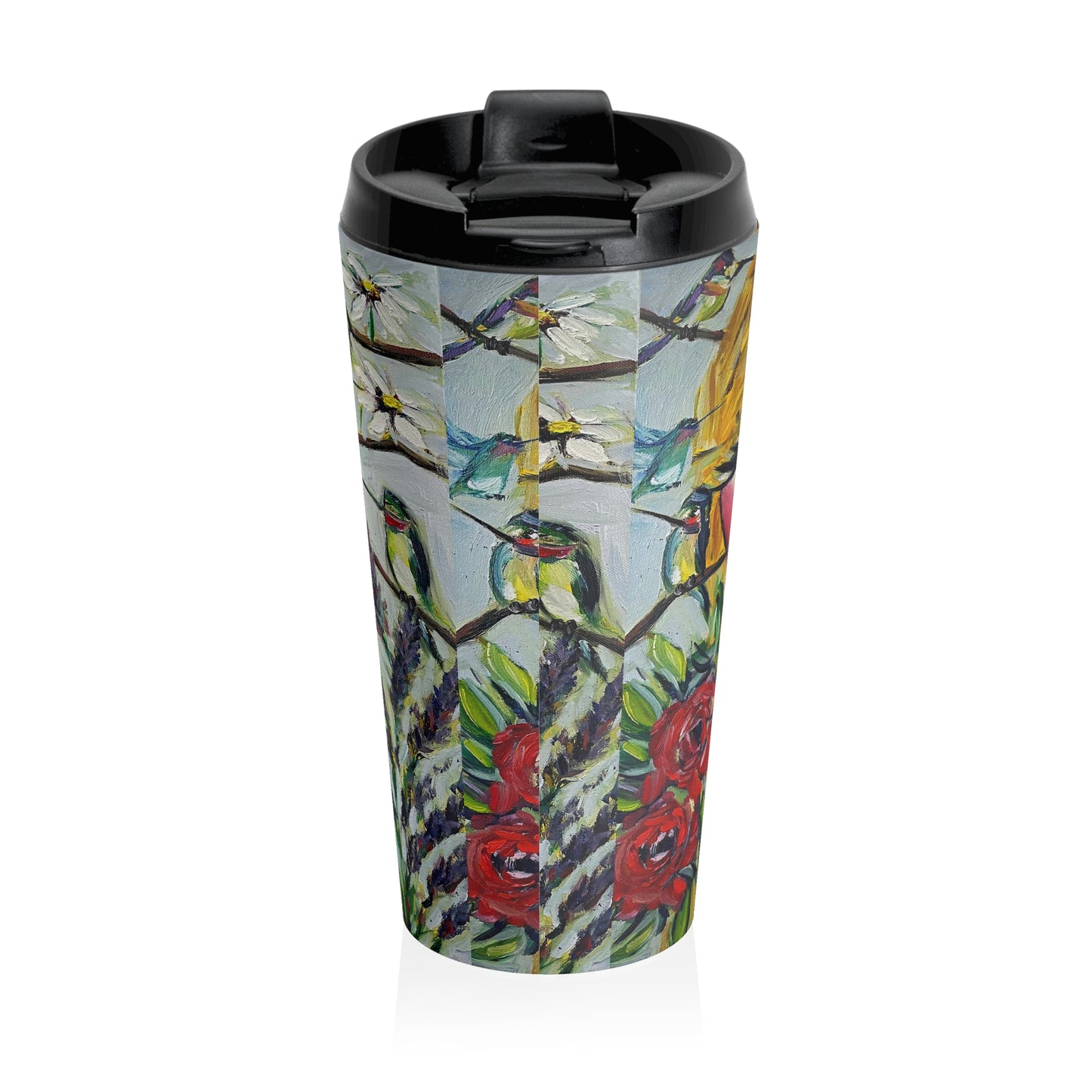 Hummingbird Lady Stainless Steel Travel Mug