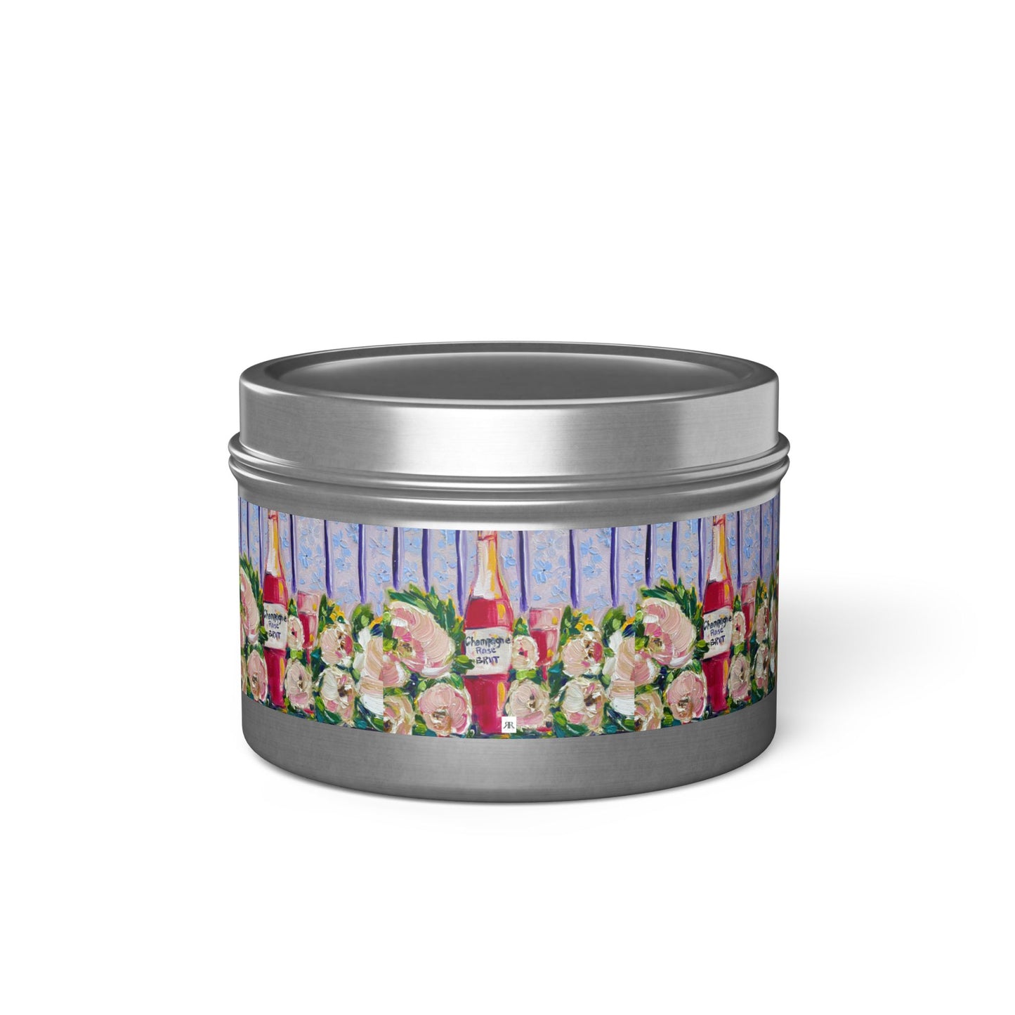 Tin Candle-Pink Champagne and Peonies