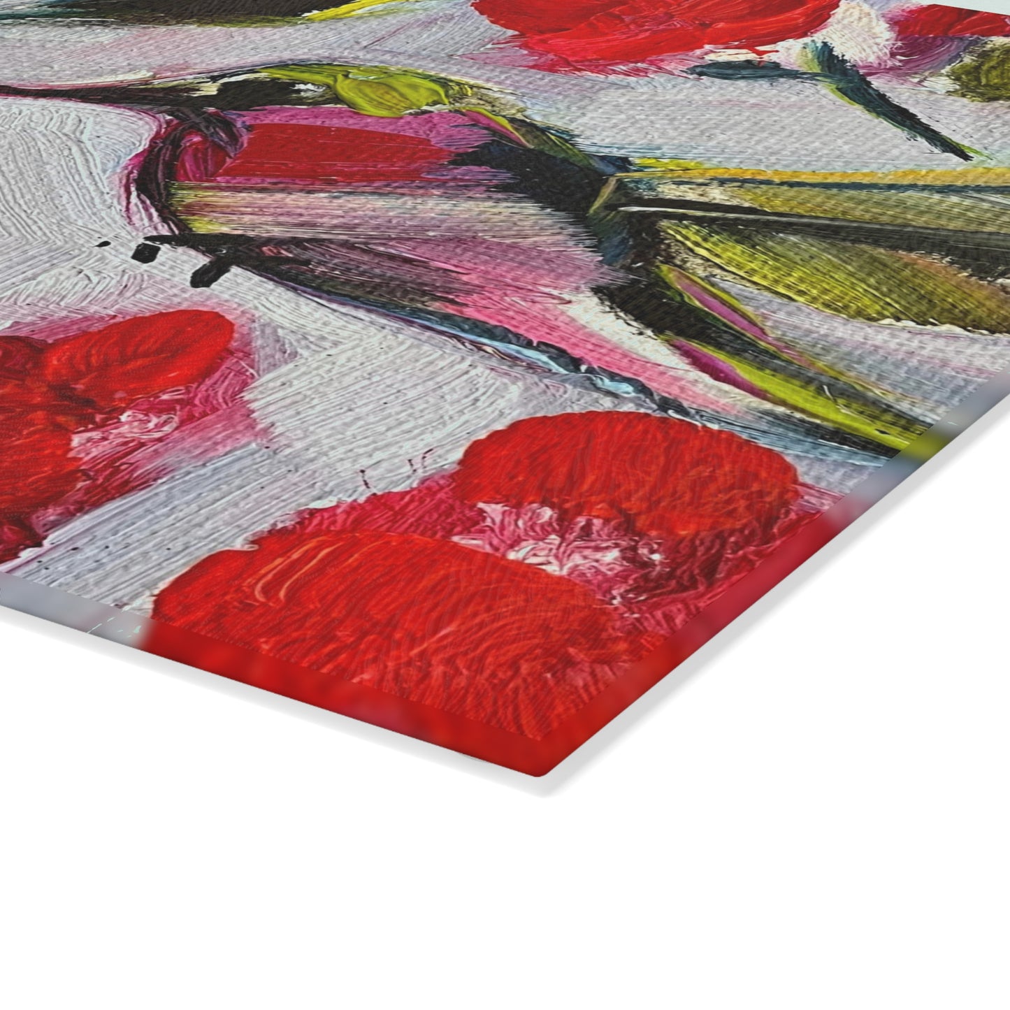 Hotlips Hummingbird Glass Cutting Board