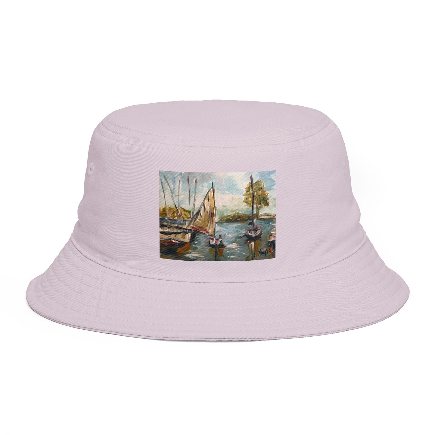 Roxy Rich Fine Art  Harbor Sail- Bucket Hat — Stylish Durable Travel Hat