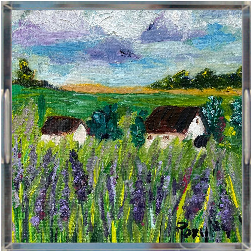 Cotswolds Lavender Acrylic Tray