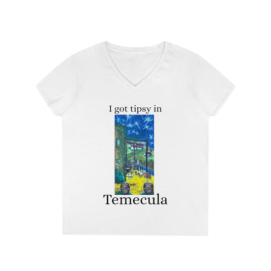 Twilight in Temecula "I got Tipsy in Temecula-GBV- Ladies' V-Neck T-Shirt