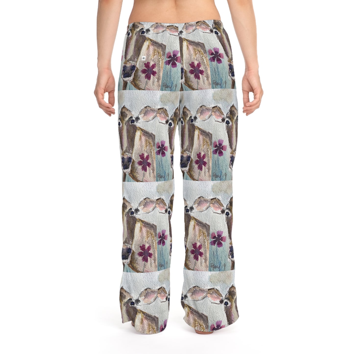 Pajama Pants - Petals Cow - Women's Pajama Pants