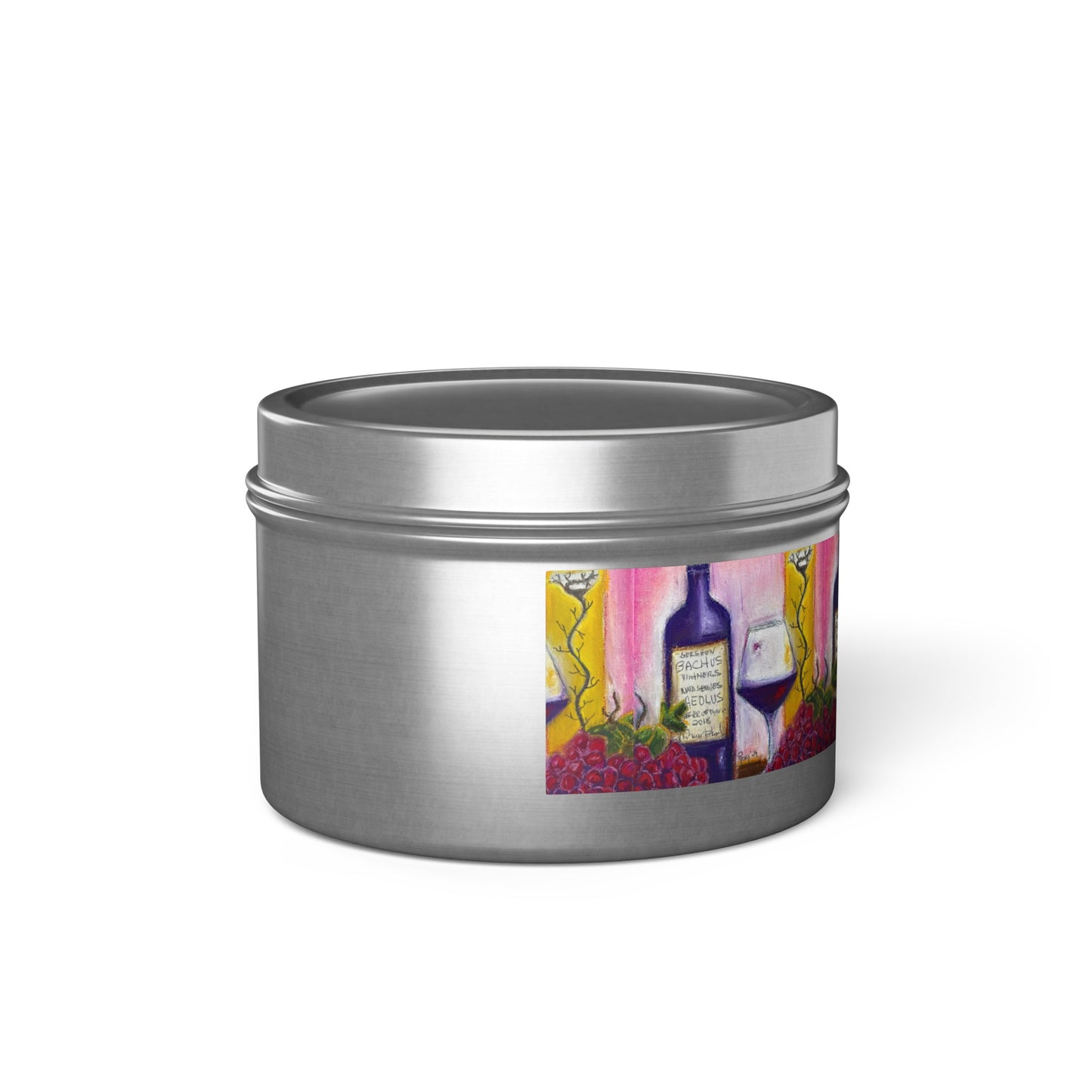 Aeolus GBV Wine & Clique Glass Tin Candle