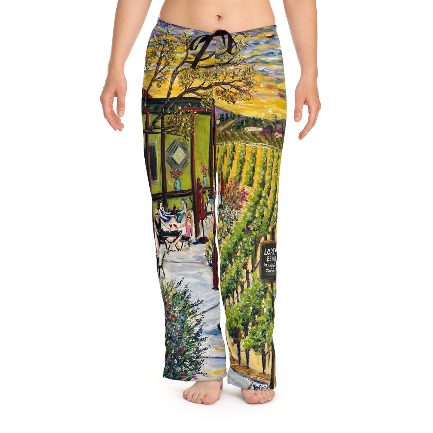 Pajama Pants - Lorenzi Estate Terrace- Women's Pajama Pants