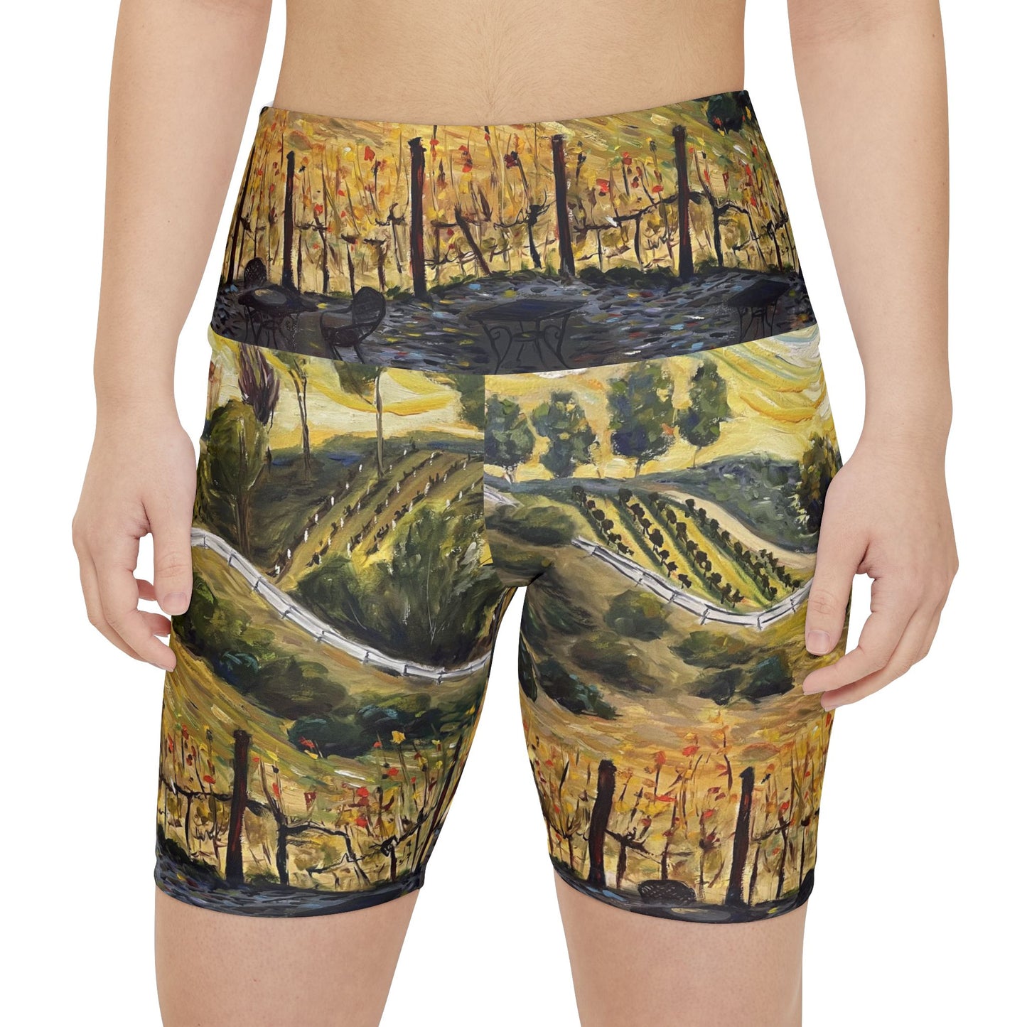 Women's Workout Shorts - Sunset at the Villa -GBV