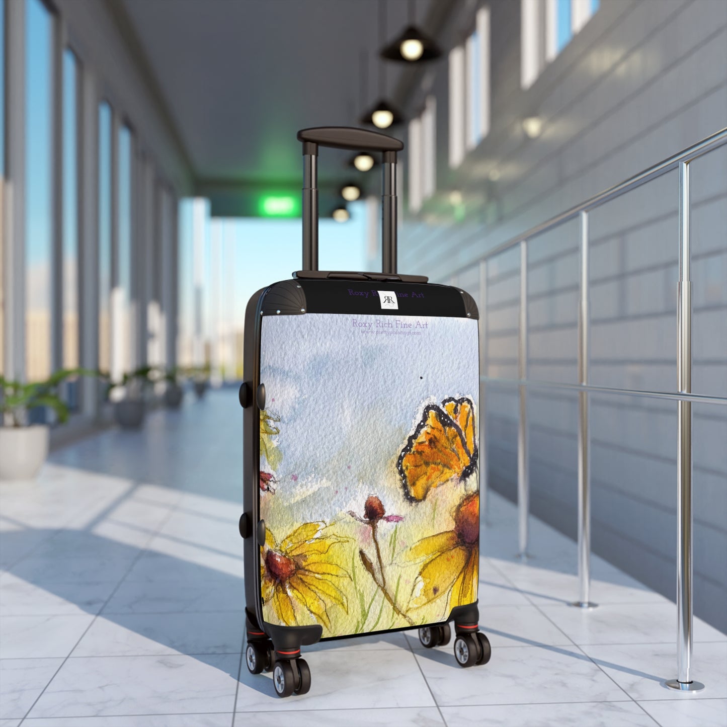 "Monarch Butterfly on a Coneflower"  Carry on Suitcase