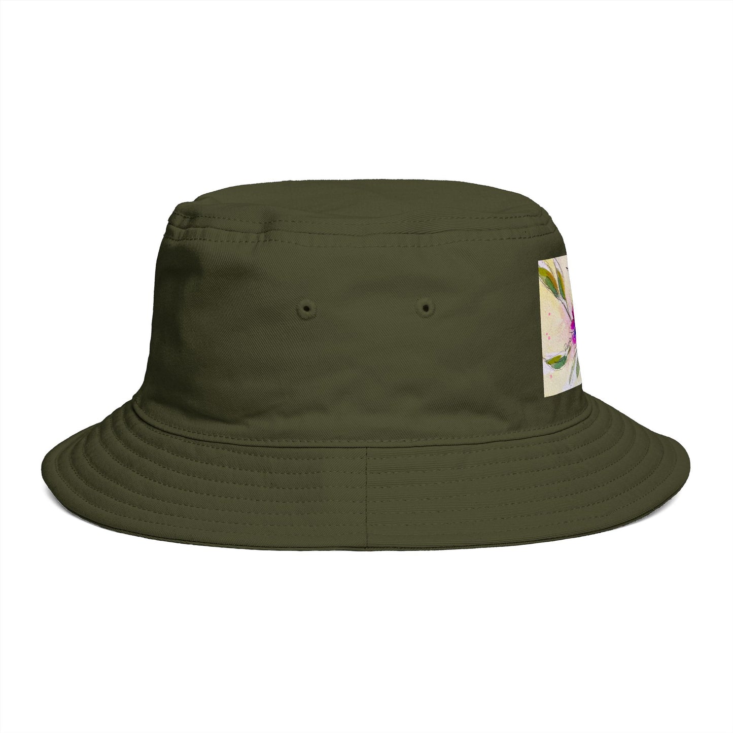 Roxy Rich Fine Art -Flutter Pause Hummingbird- Bucket Hat — Stylish Durable Travel Hat