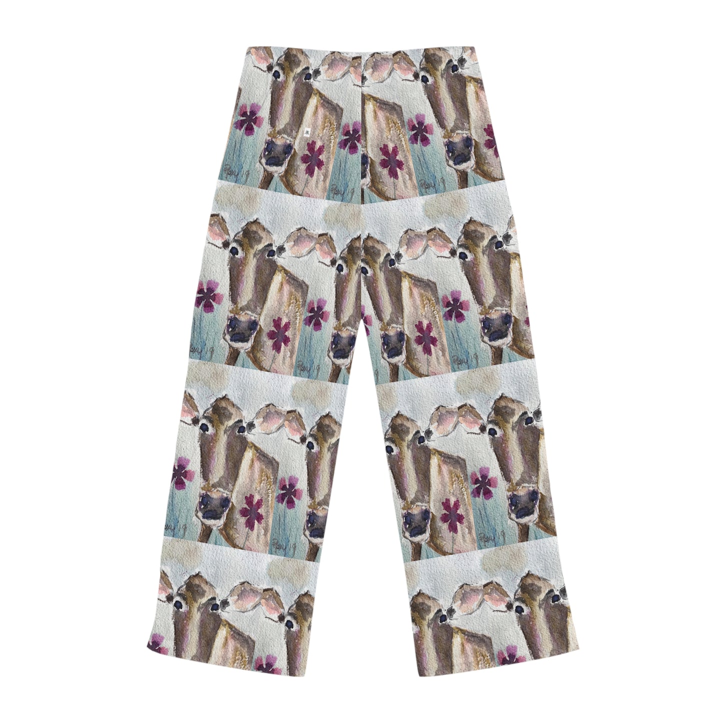 Pajama Pants - Petals Cow - Women's Pajama Pants