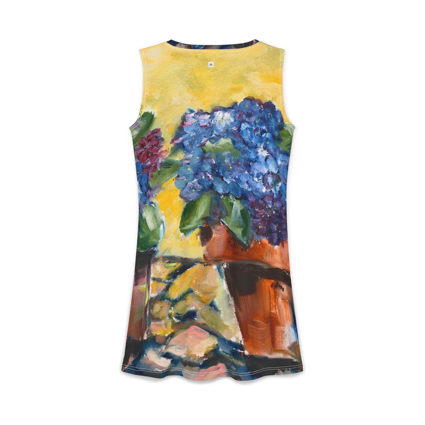 Women's Casual Dress — Light, Comfortable and Stretchy -Hydrangeas on the Patio