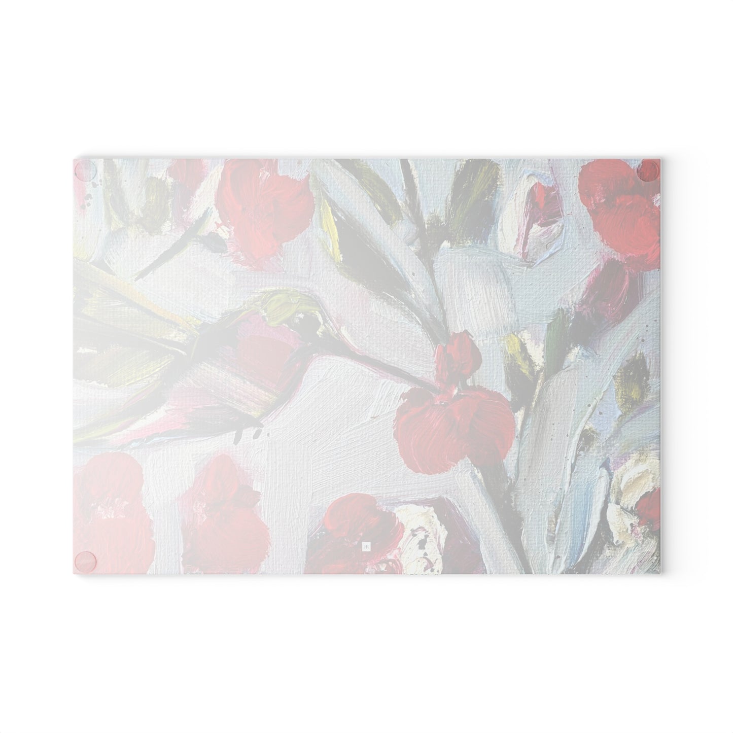 Hotlips Hummingbird Glass Cutting Board