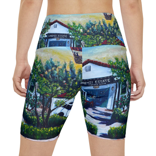 Women's Workout Shorts - Lorenzi Estate Tasting Room 2024