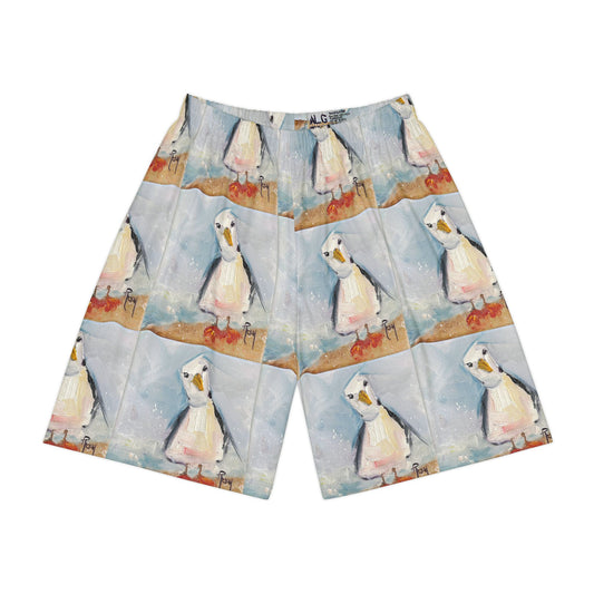 Men’s Sports Shorts - Inquisitive Seagull