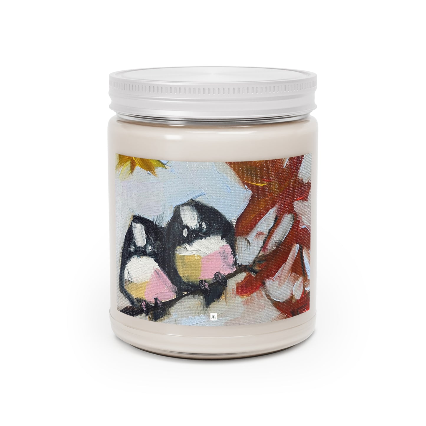 Scented Candle 9oz-Chickadees in a Maple Tree