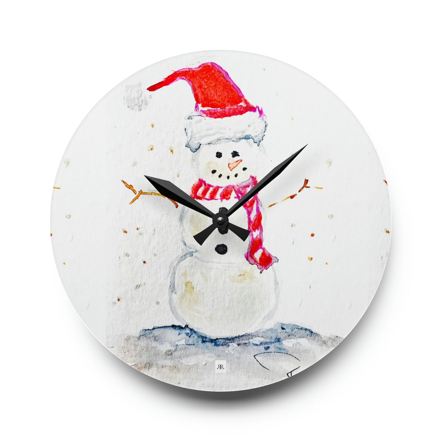 Snowman Acrylic Wall Clock