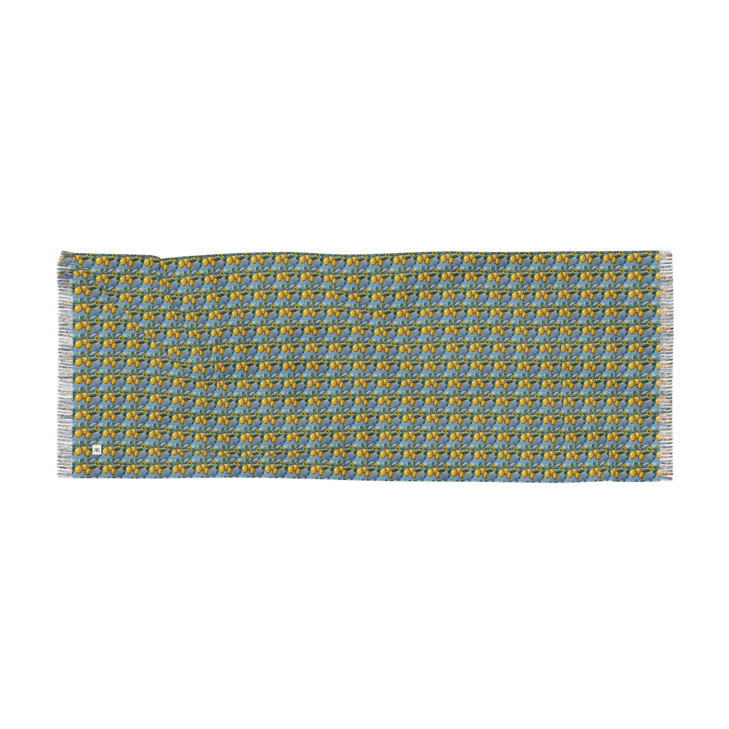 Colorful Scarf — Artistic Lightweight Neck Wrap- Lemons on the Branch
