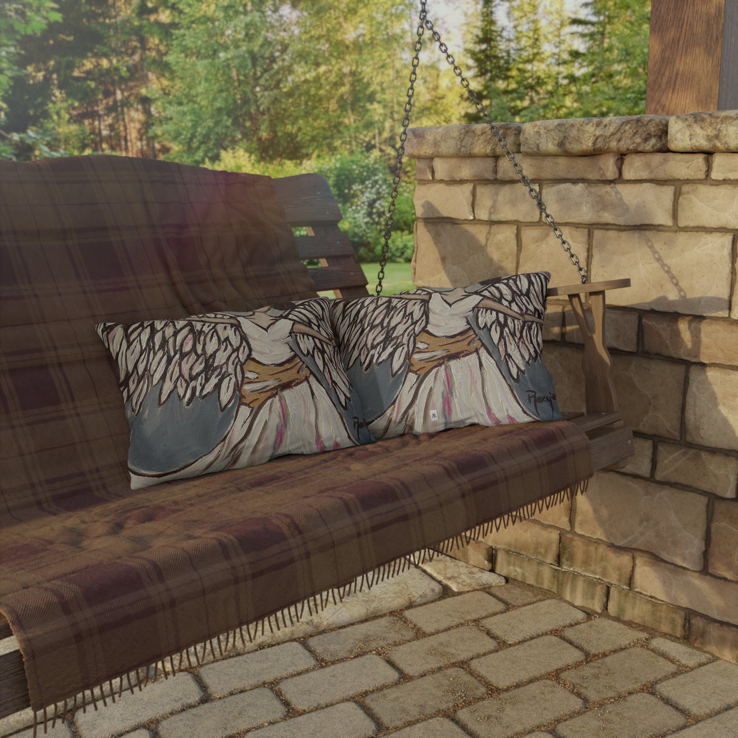 Angel Rising Outdoor Pillows