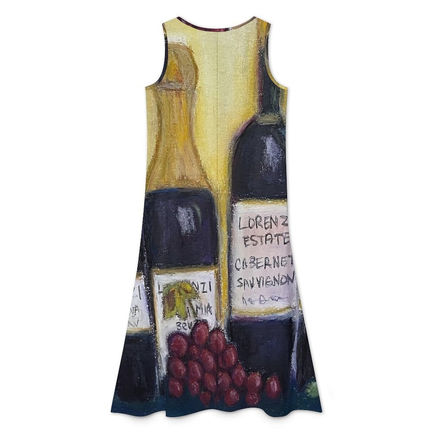 Lorenzi Estate Cabernet Asymmetrical Dress Sleeveless High-Low Hem Dress