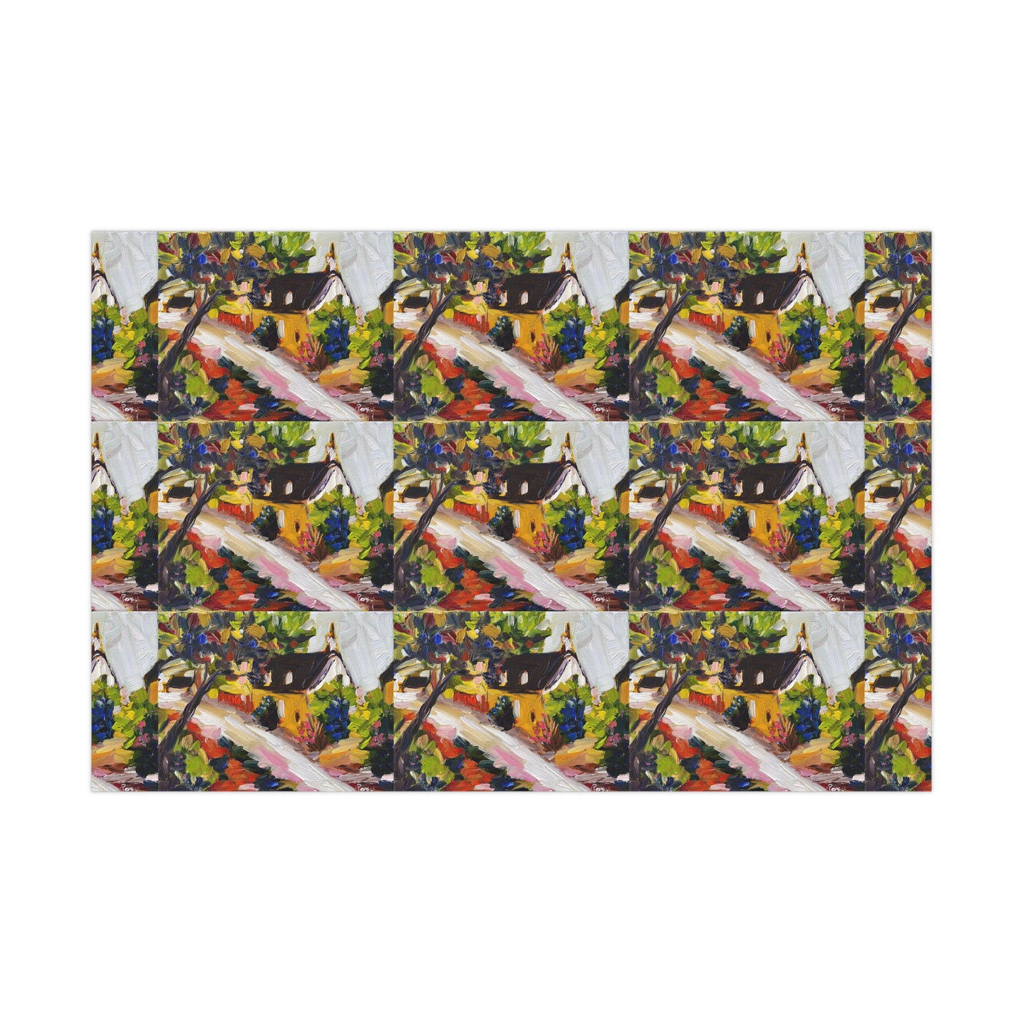 Snowshill Charming Cottage Cotswolds Gift Wrapping Paper-Ships from America