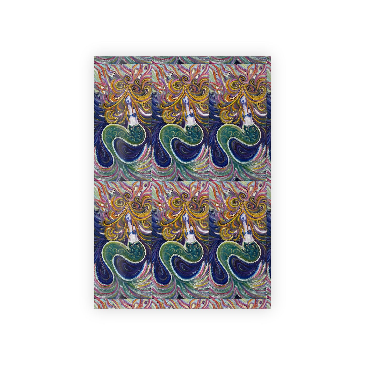 Screaming Siren (Mermaid) Gift Wrapping Paper Rolls, 1pc