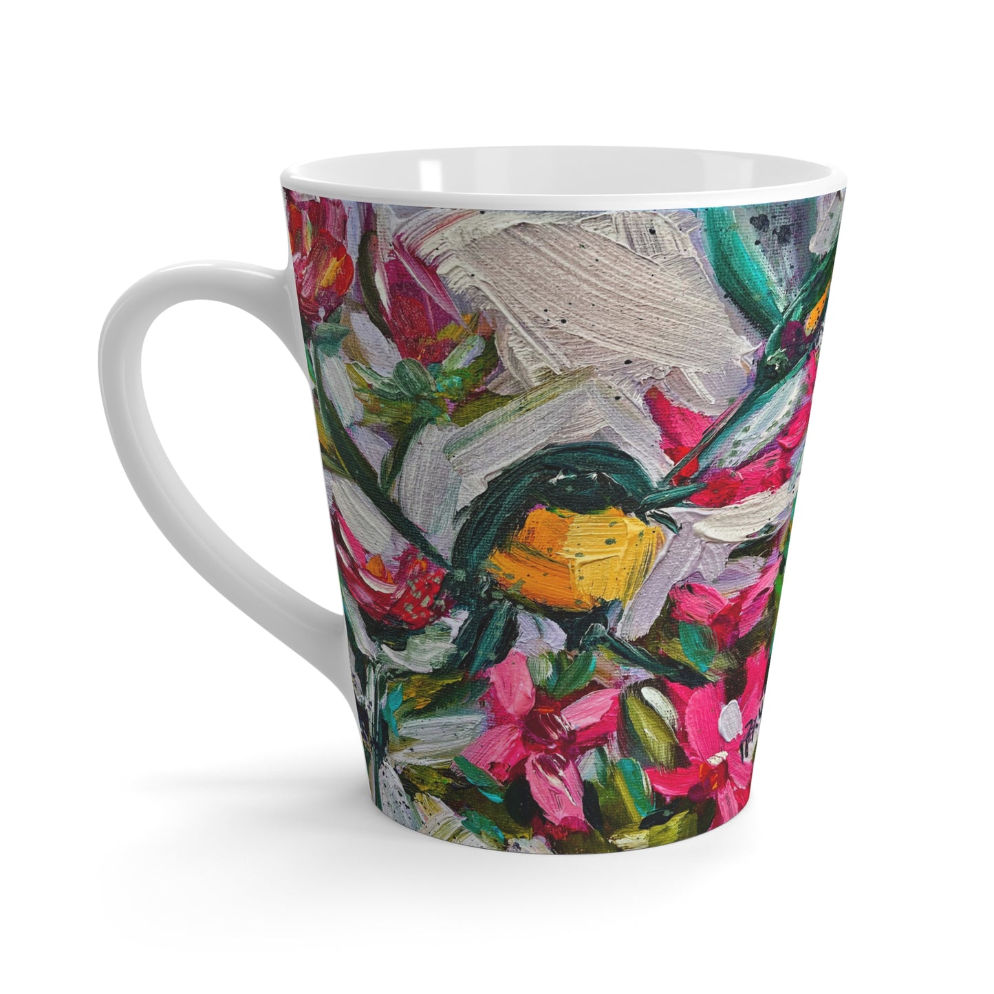 Mug - Colorful Encounter Goldfinch Hummingbird-Made in and Ships from USA