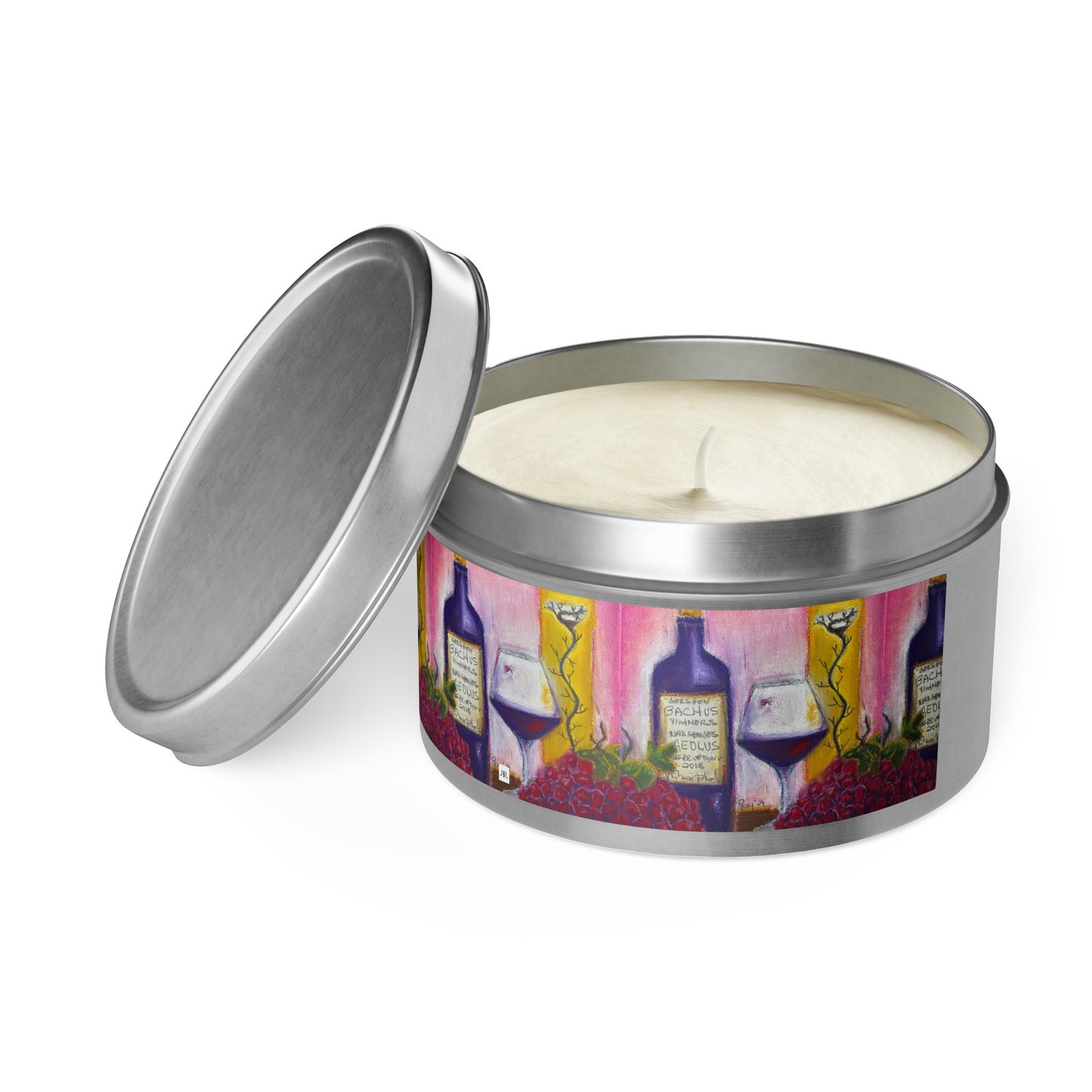 Aeolus GBV Wine & Clique Glass Tin Candle