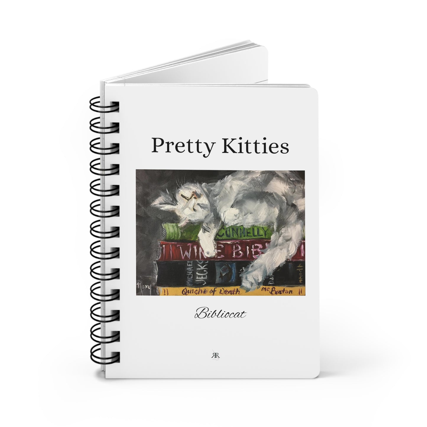 Pretty Kitties -Five Adorable Cat Paintings- Spiral Bound Journal