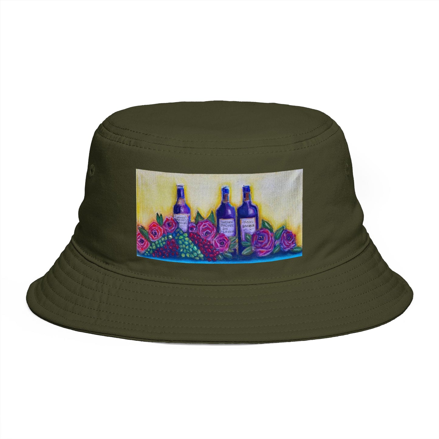 Roxy Rich Fine Art -GBV Wine and Roses - Stylish Durable Bucket Hat