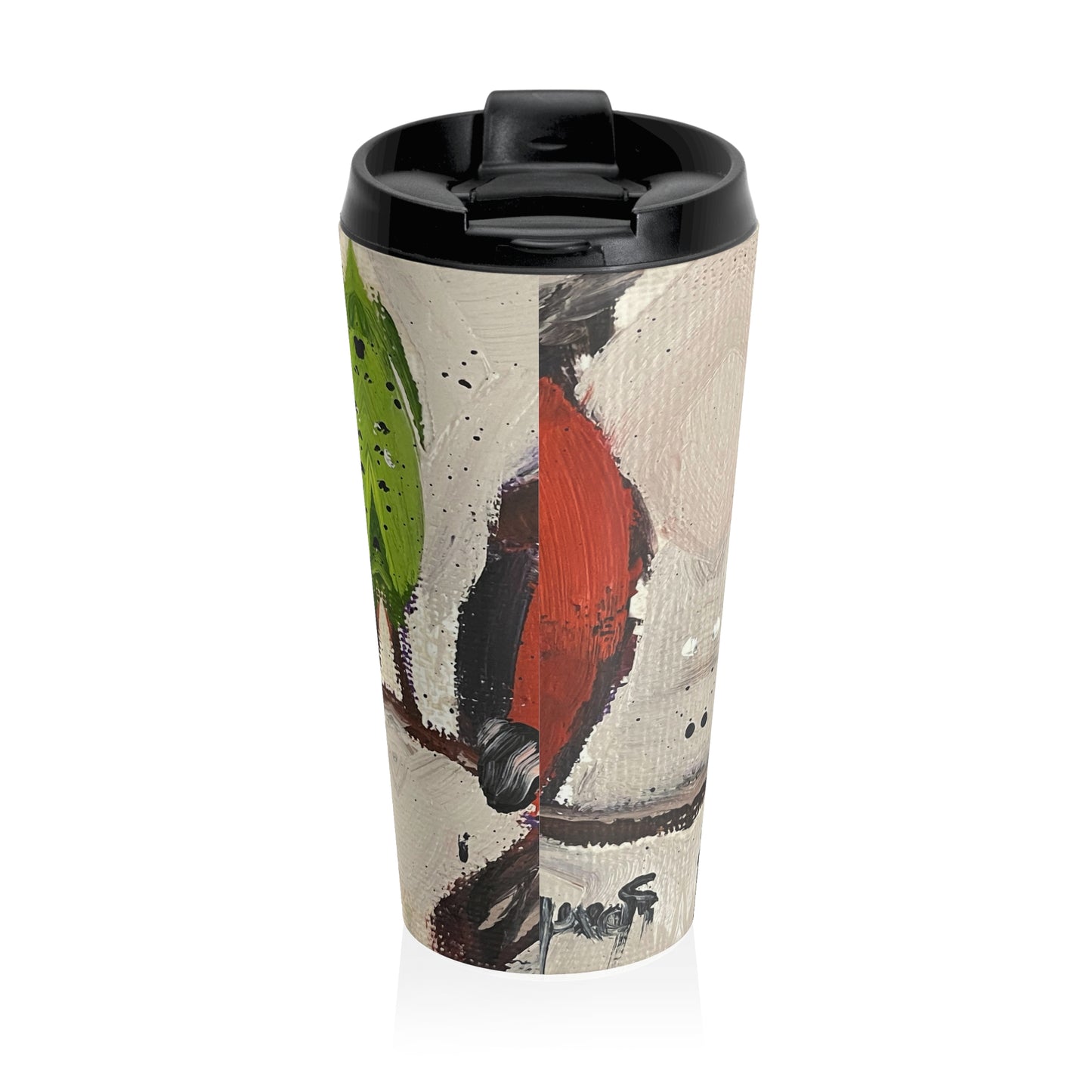 Goofy Cardinal Chick Stainless Steel Travel Mug