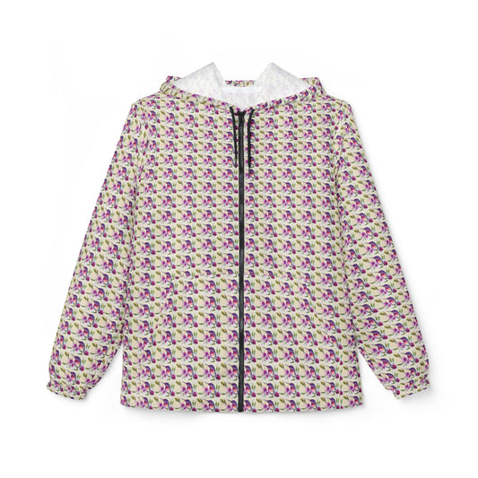 Lightweight Windbreaker Jacket — Flutter Pause-Hummingbird Print