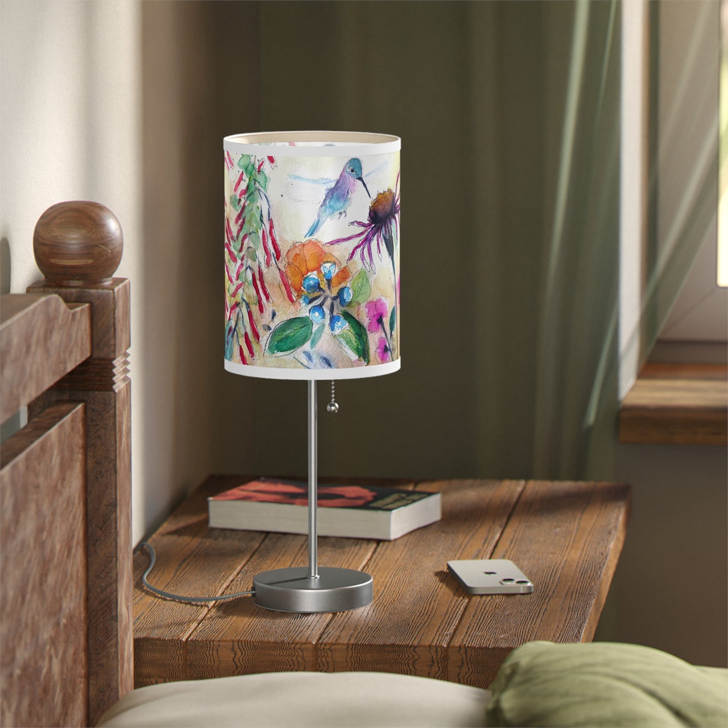 Lámpara de jardín Hummingbird con soporte, enchufe EE. UU.|CA