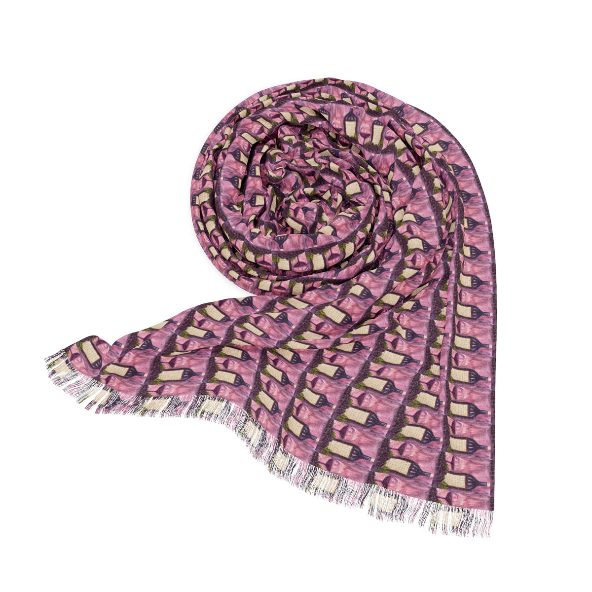 Colorful Scarf — Artistic Lightweight Neck Wrap- Porta Accanto-GBV Tempranillo