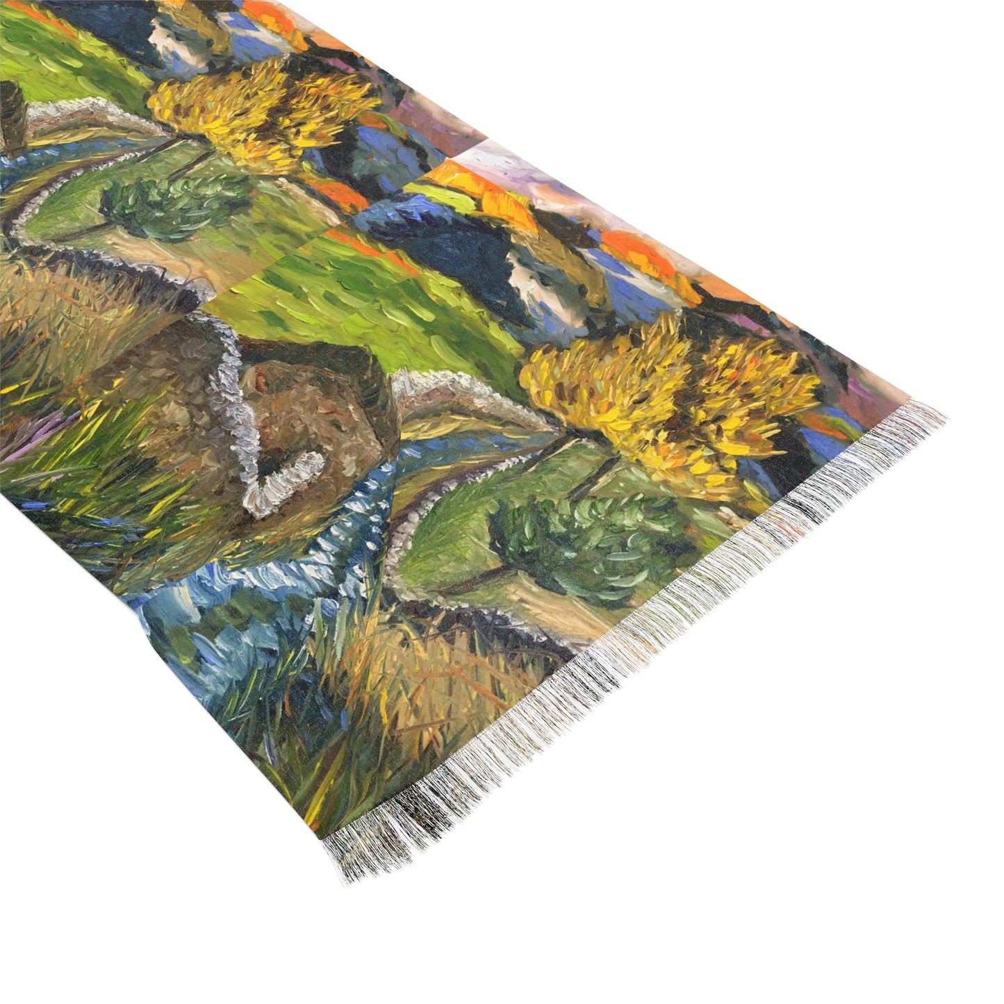 Colorful Scarf — Artistic Lightweight Neck Wrap-  Yorkshire Dales