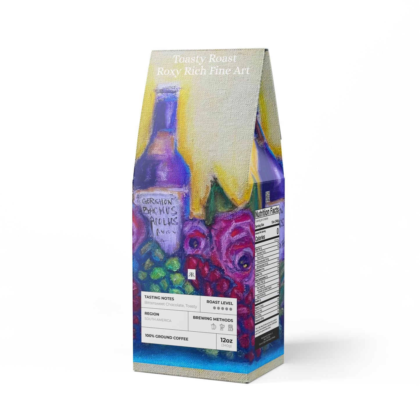 GBV Wine &amp; Roses Café tostado tostado, bolsa de 12,0 oz