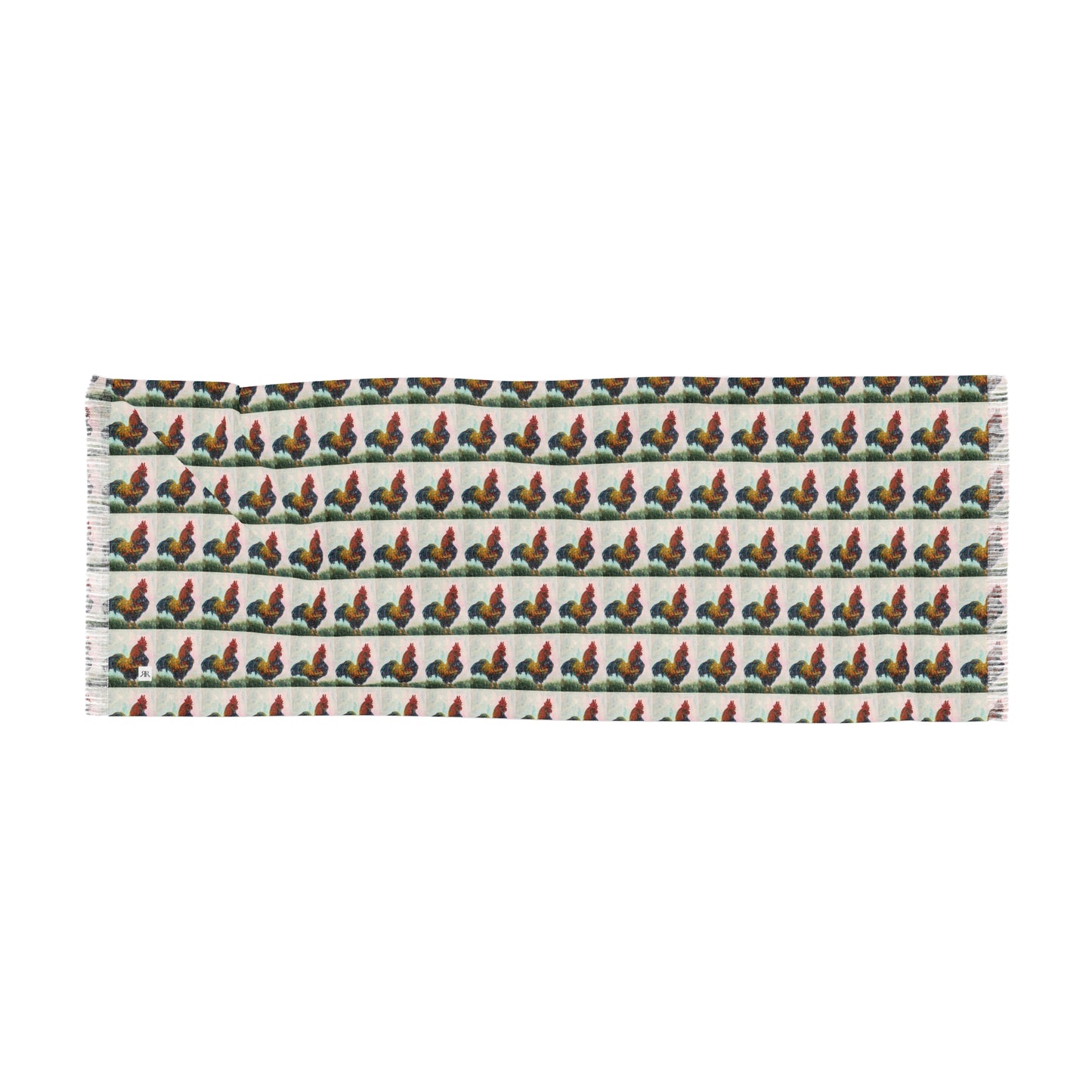 Colorful Scarf — Artistic Lightweight Neck Wrap- Handsome Cock Rooster