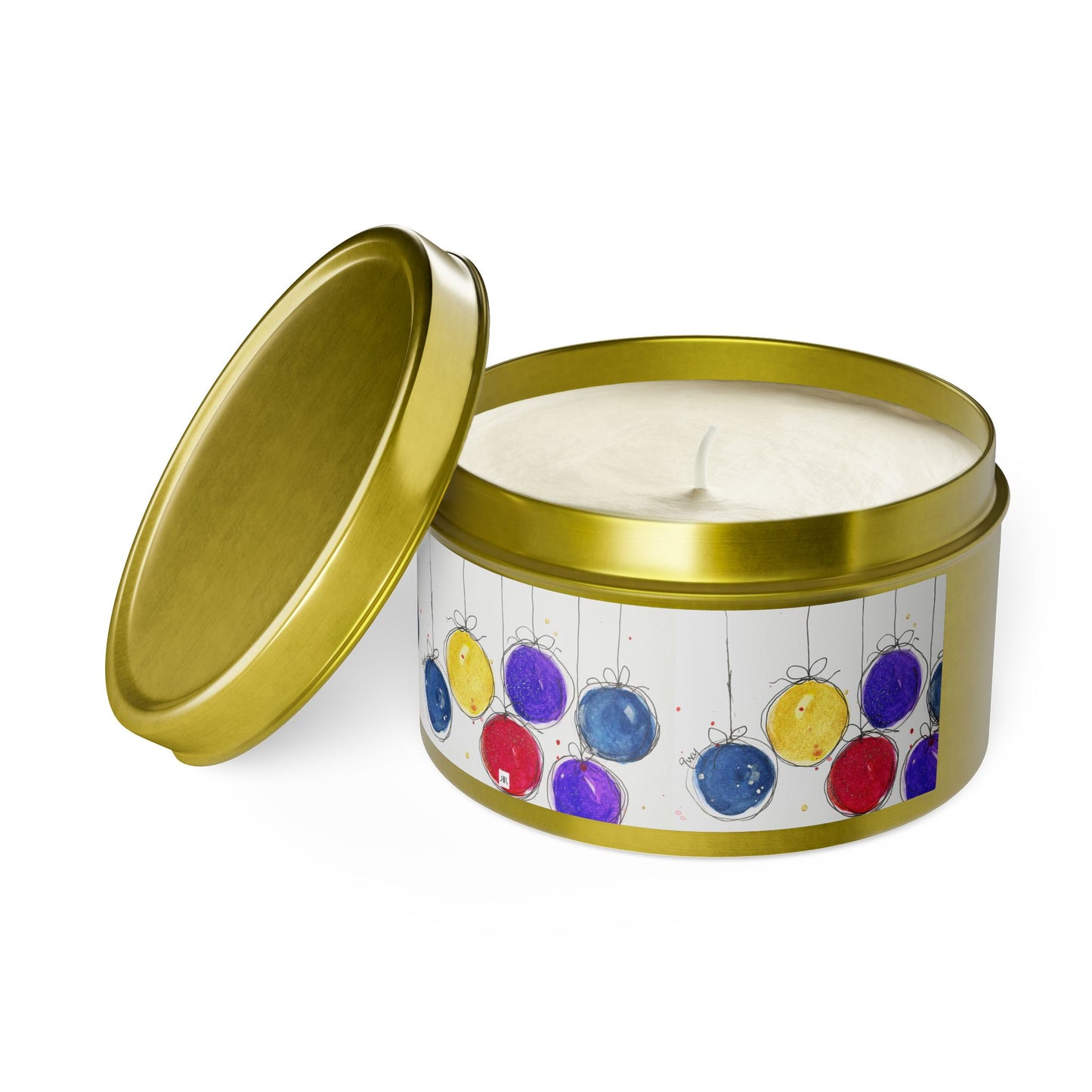 Tin Candle-Christmas Balls