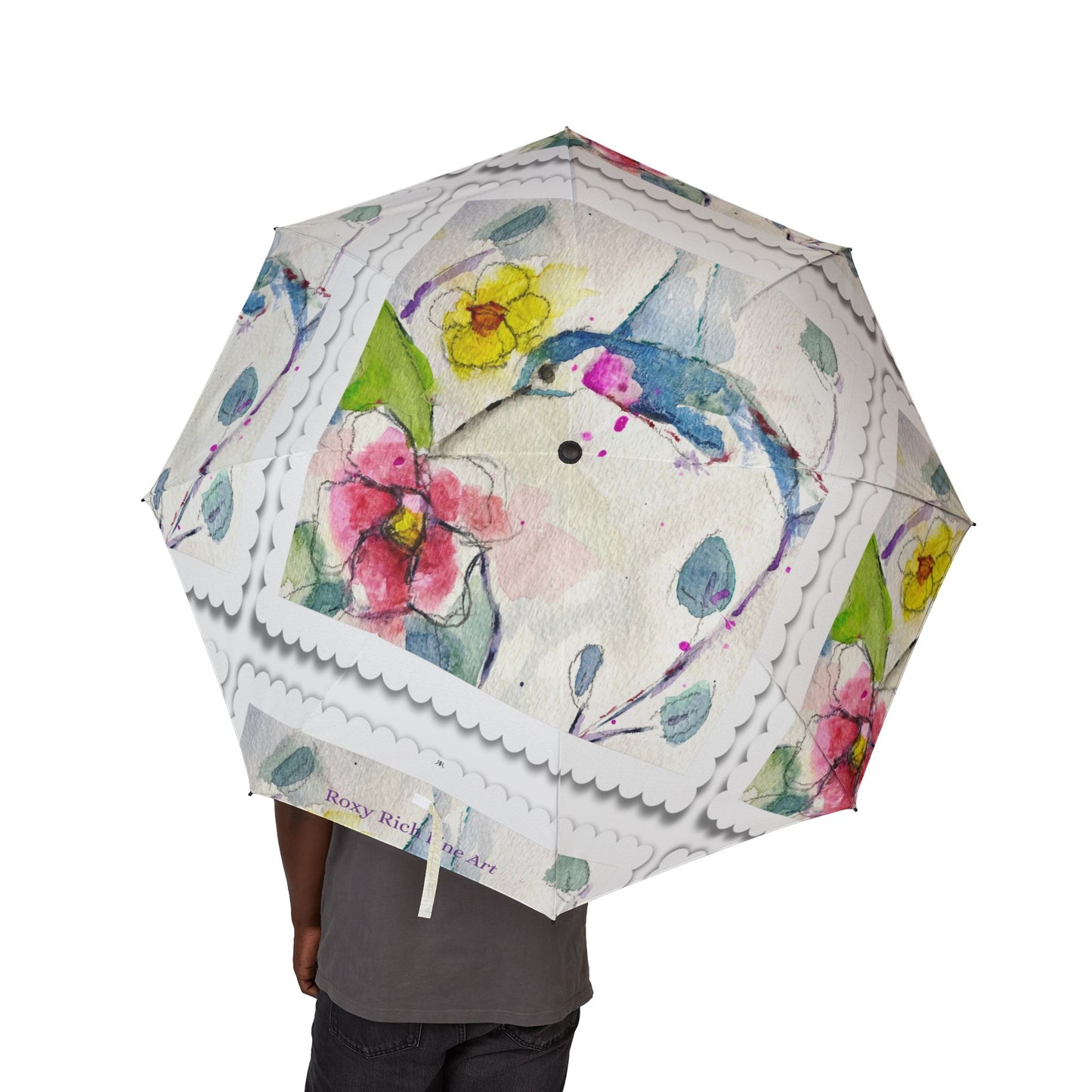 Umbrella- Abstract Hummingbird-Feminine