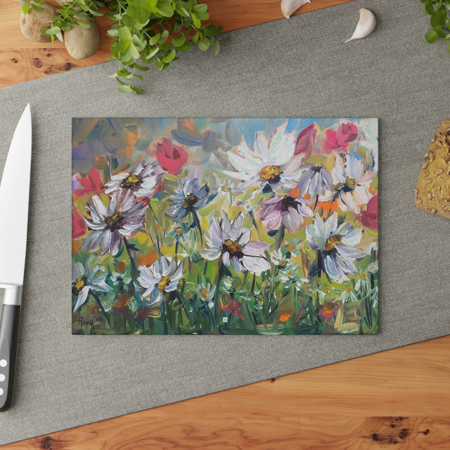 Abstract Daisy Garden Cutting Board