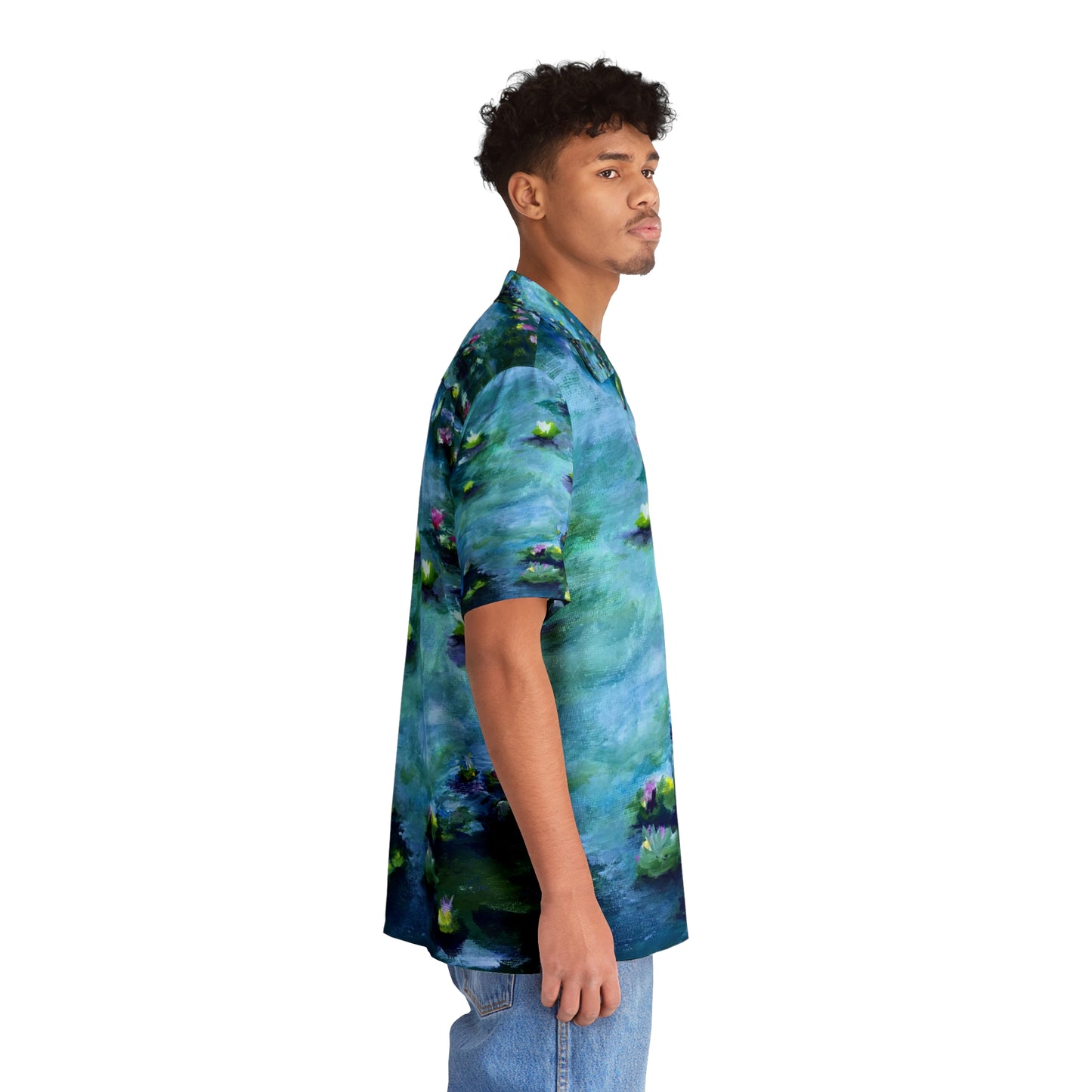 Water Lilies  Men's Hawaiian Shirt