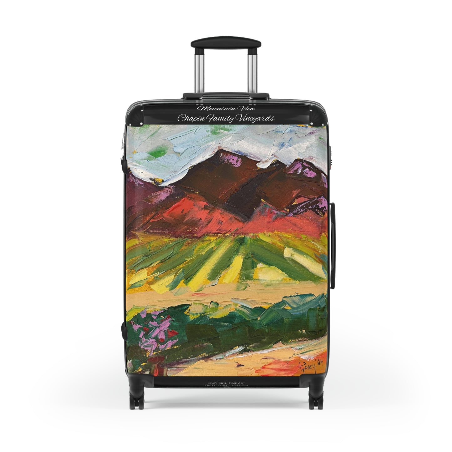 Mountain View Chapin Family Vineyards Carry on Suitcase (Choose from 3 sizes)