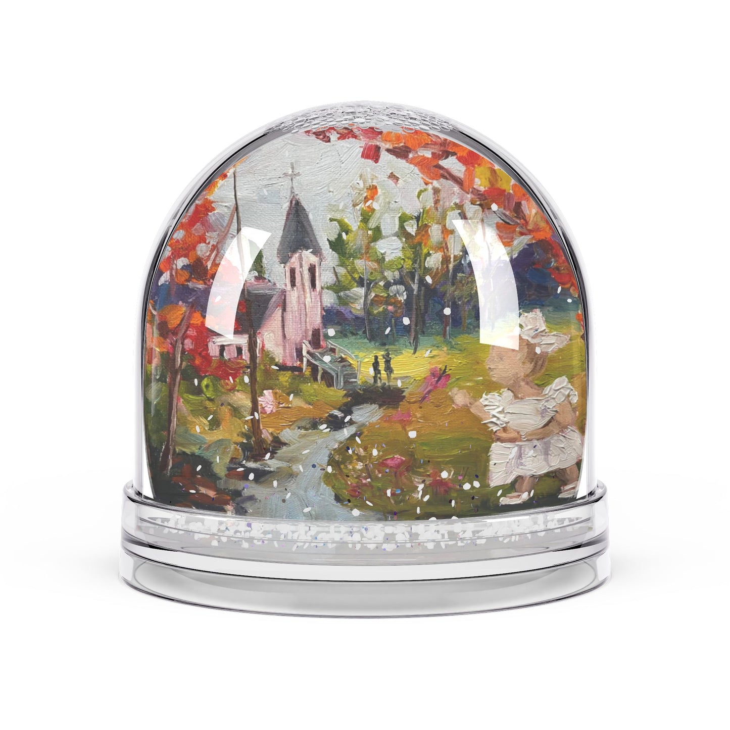 Snow Globe - Isla at the Baptism-Rural Church with toddler