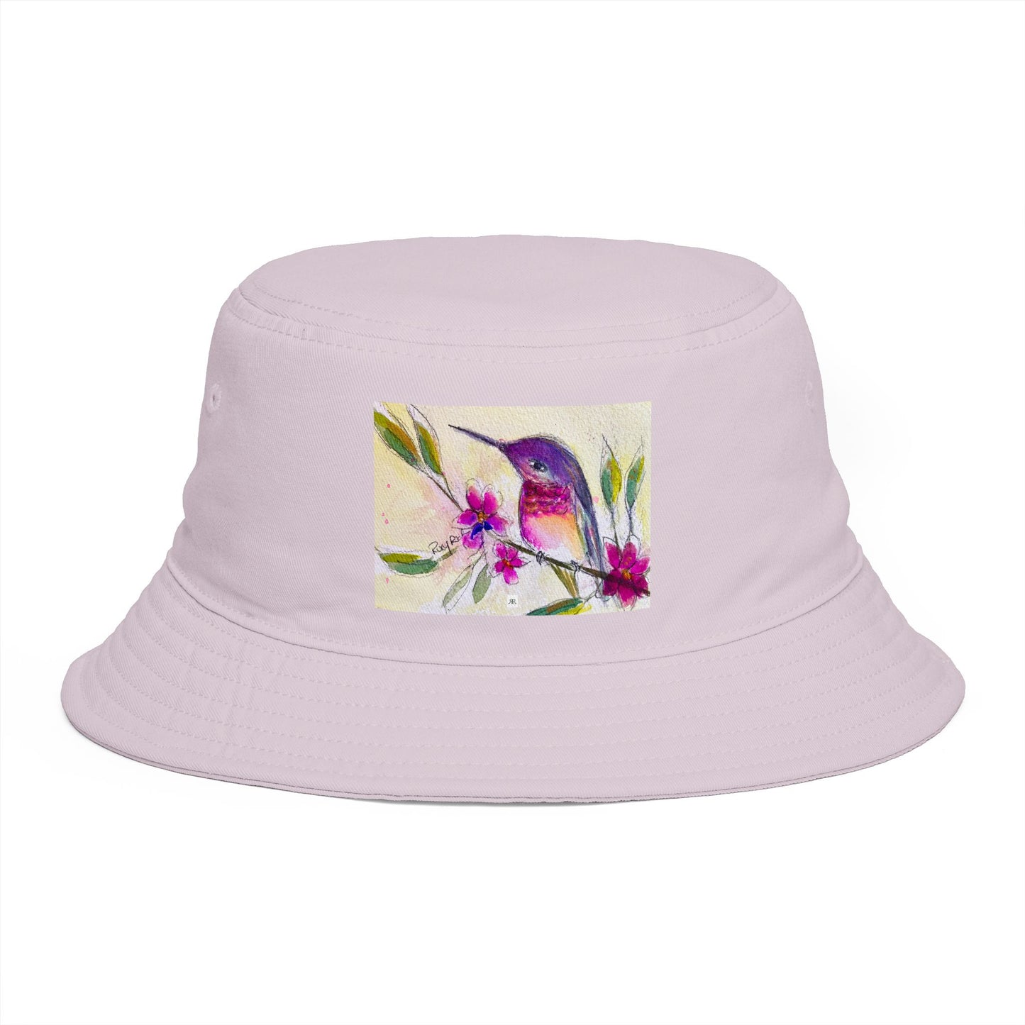 Roxy Rich Fine Art -Flutter Pause Hummingbird- Bucket Hat — Stylish Durable Travel Hat