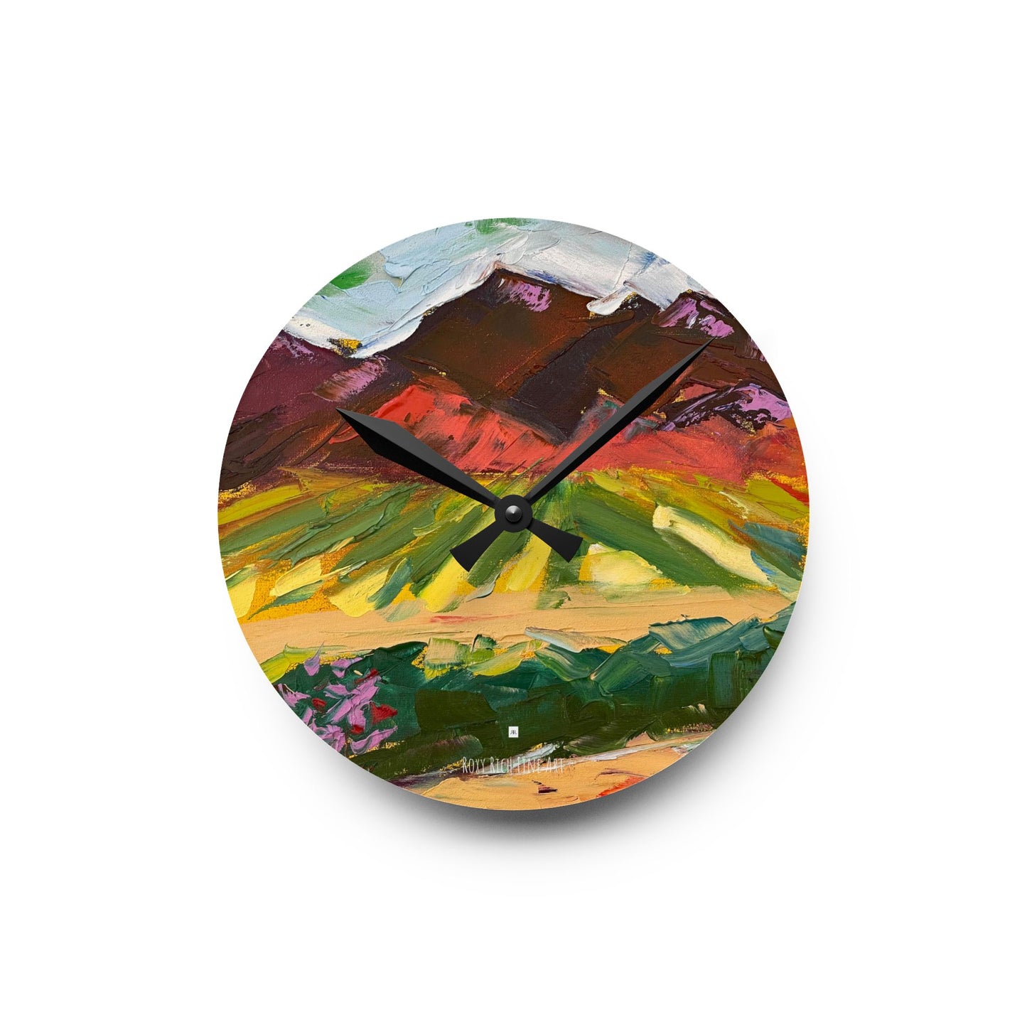 Mountain View at Chapin Acrylic Wall Clock