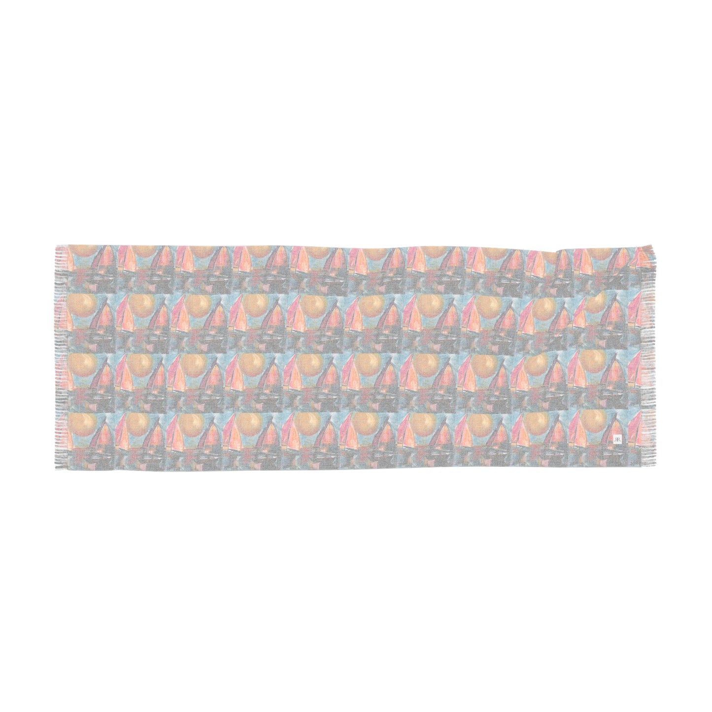 Colorful Scarf — Artistic Lightweight Neck Wrap- Sail Away with Me