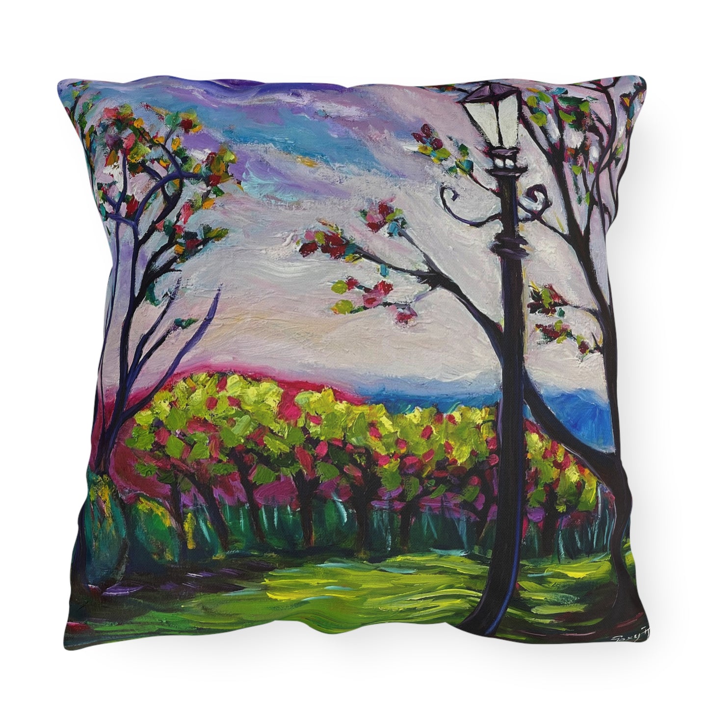 Sundown in Surrey at Stanhill Court Outdoor Pillows